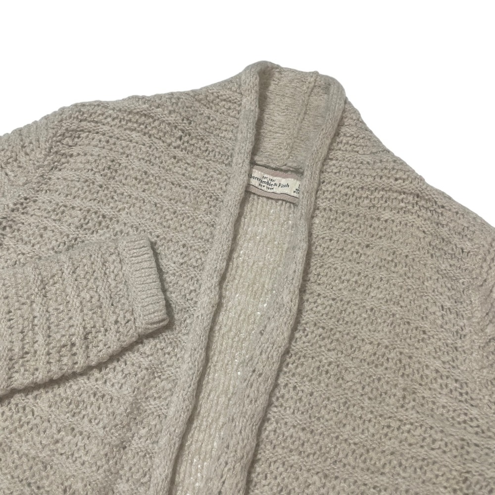 Abercrombie and Fitch Large Wool Blend Cardigan Open Front